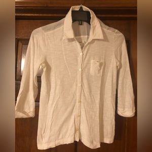 Abercrombie Kids Girls’ M Button Down Pocket ¾ Sleeve Shirt